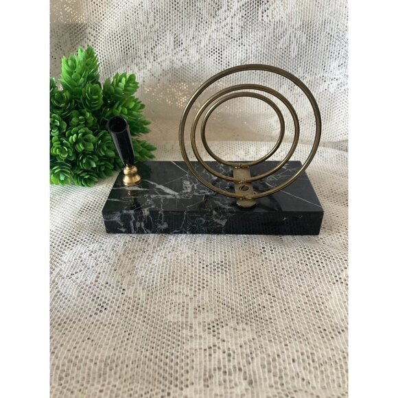 Heavy Marble Letter and Pen Holder/Vintage Black and White - Picture 5 of 10